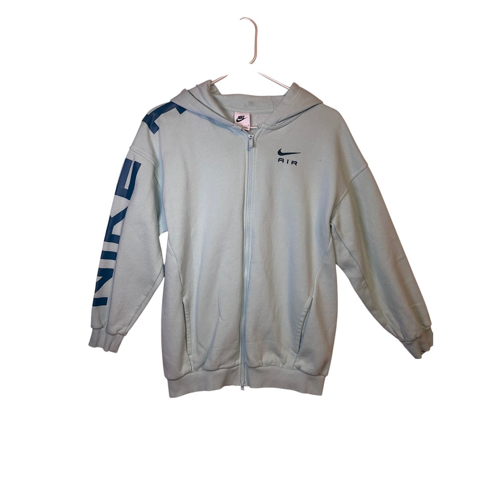 Nike Air Zip Up Hoodie Light Aqua Blue Womens‎ Casual Athleisure Size LARGE
